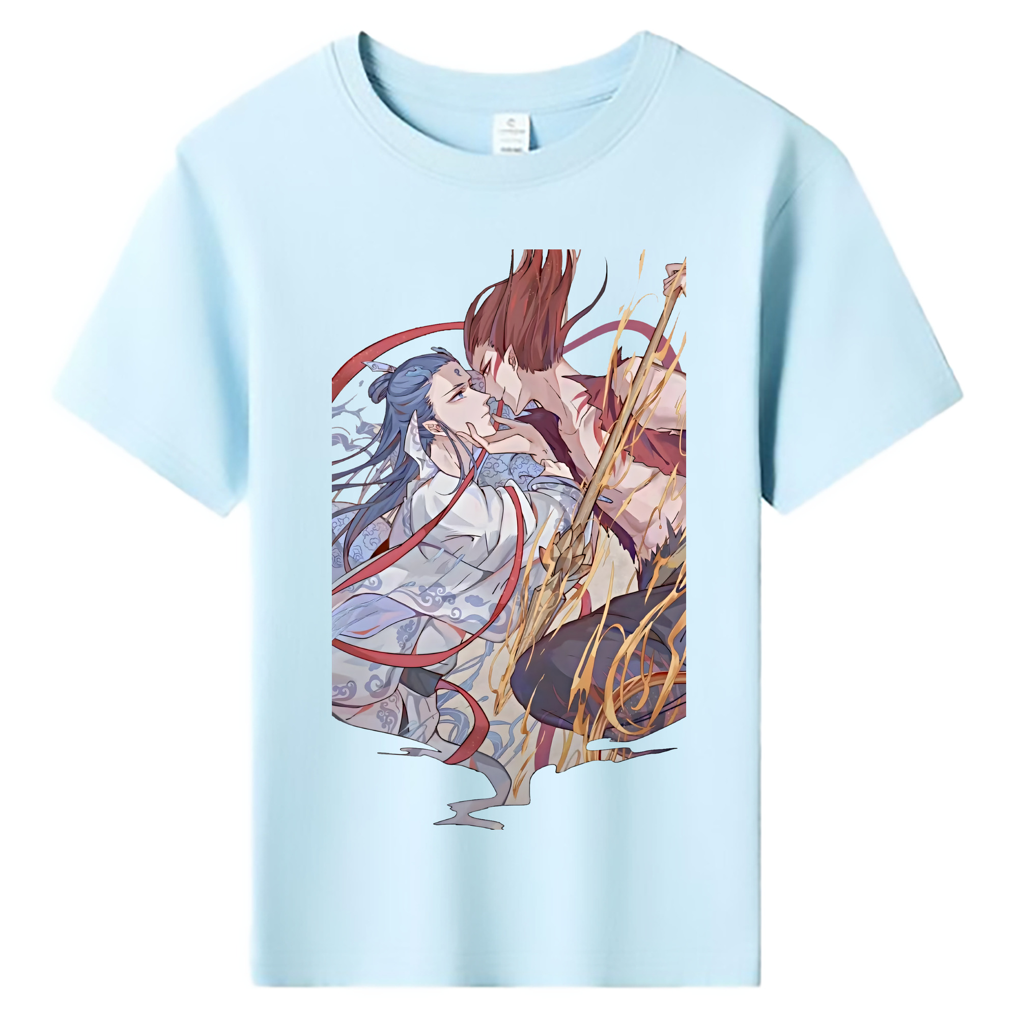 （画像用） Ne Zha 2 ナタ 魔童の大暴れ 綿100％キッズTシャツ（フロントプリント）